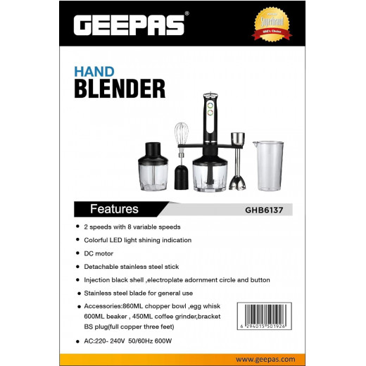 Geepas 5-in-1 hand blender