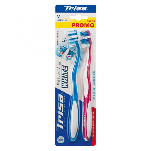Trisa Medium hard toothbrush, 2 pieces
