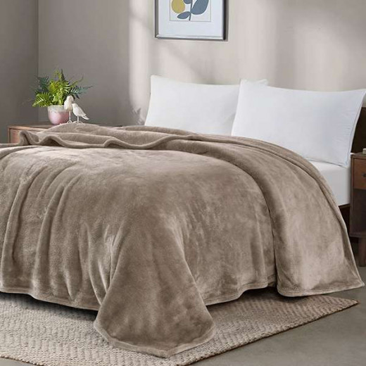 Nova Home Silky Blanket - Single/Twin - Taupe