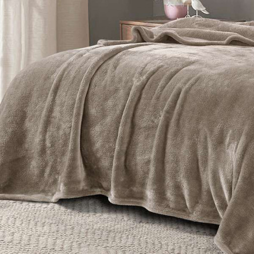 Nova Home Silky Blanket - Single/Twin - Taupe