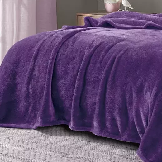 Nova Home Silky Blanket - King/Super King - Purple