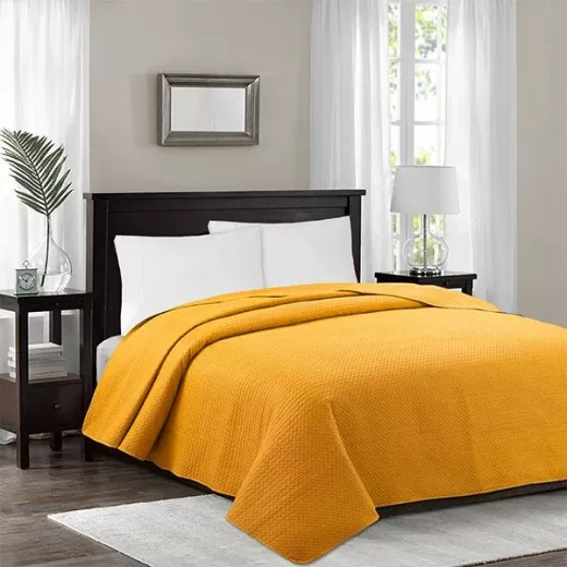 Nova Home "Dimension" Coverlet, Yellow Color, King Size