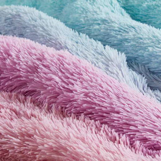 Nova Home Primrose Fur Throw - Rainbow 130*170 cm