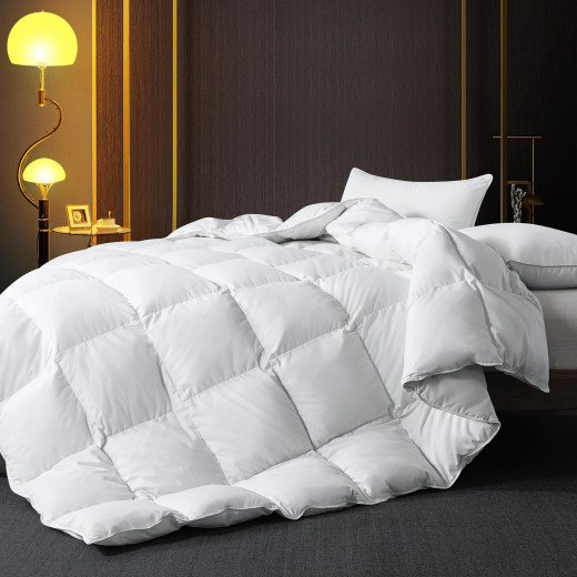 Nova Home Luxury Goose Down Comforter, 100% Cotton Cover, 200*220