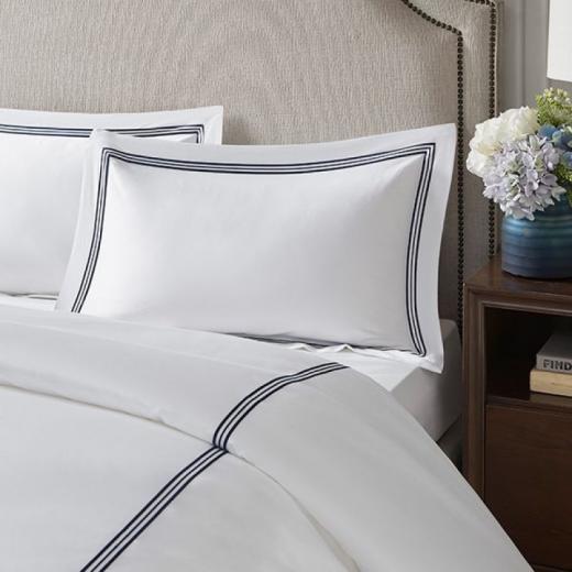 Nova home cruise euro sham set, white and grey color, 65x65 size