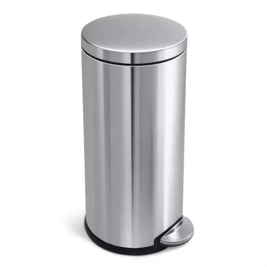 Simplehuman stainless steel trash bin, brushed, 30 liter