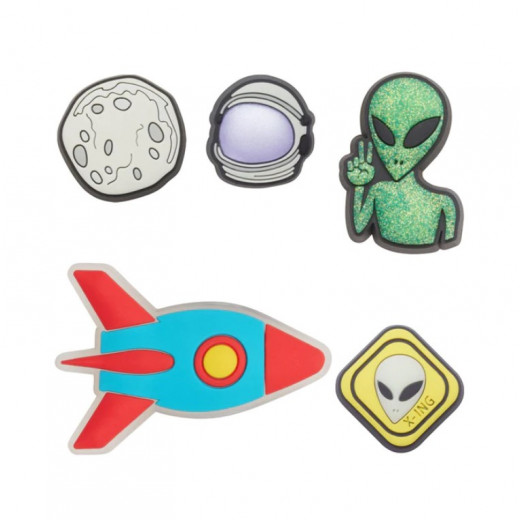 Crocs Jibbitz Symbol Shoe Charms for Crocs Outer Space 5 Pack