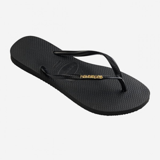 Havaianas Logo Mattalic Black/Gold 39/40