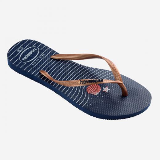 Havaianas Slim Nautical Navy Blue/Rose Gold 41/42