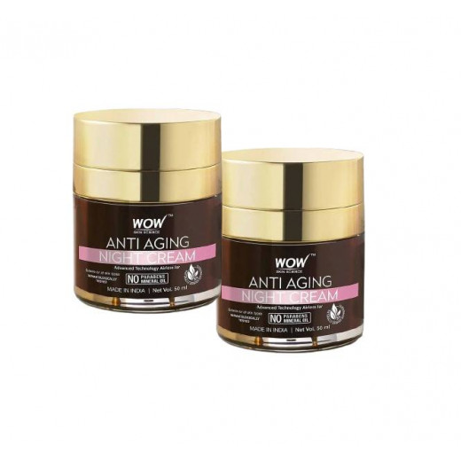 Wow Skin Science Anti Ageing Night Cream,50ml, 2 Packs