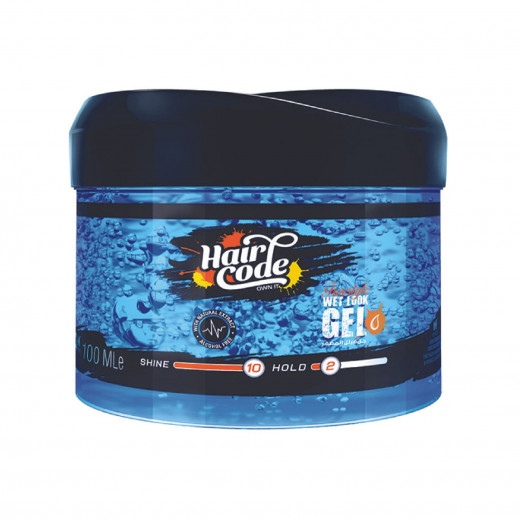 HAIR CODE GEL FREE STYLE JAR 100ML WET LOOK