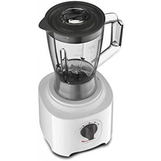 Moulinex Easy Force Food Processor, 800 Watts, 6 Attachments, White