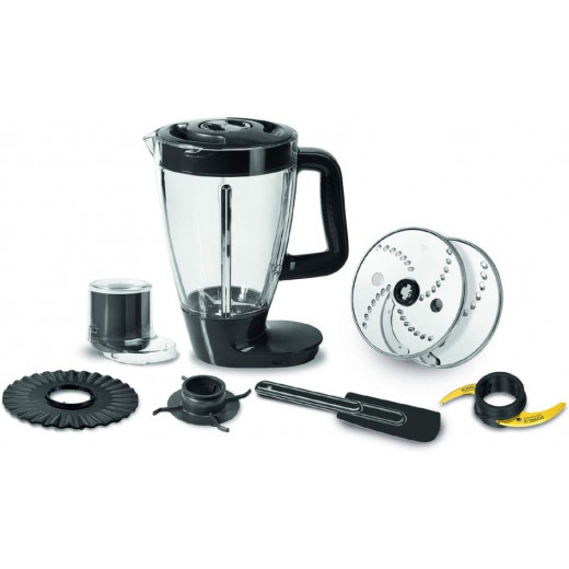 Moulinex Double Force 3 Litre Food Processor, 1000 Watts, Black, Plastic