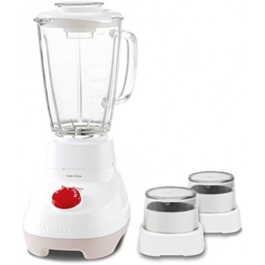 MOULINEX Glass Jar Super Blender Triple'Ax - 500W, Gridner, Grater, LM255027