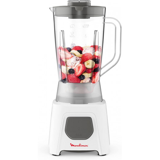 Moulinex Blendeo Blender With Grinder, 1.5 L, 450 W, White - LM2B21EG