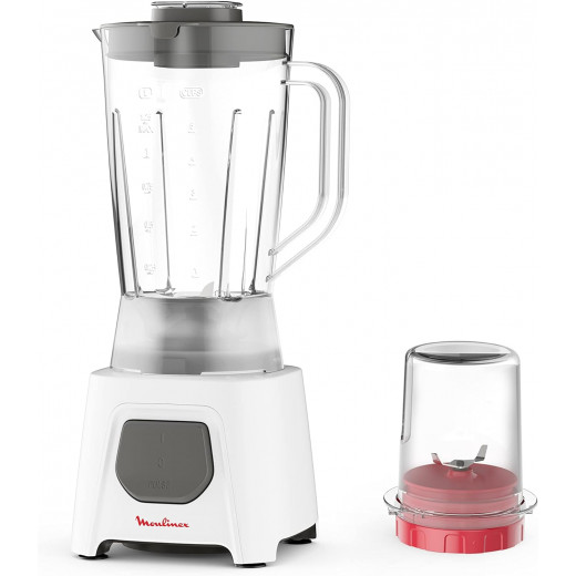 Moulinex Blendeo Blender With Grinder, 1.5 L, 450 W, White - LM2B21EG