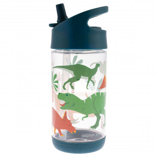 Stephen Joseph, Kids Flip Top Water Bottle Blue Dino