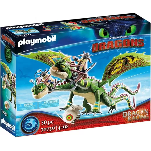 Playmobil Dreamworks Dragon Racing: Ruffnut And Tuffnut With Barf And Belch