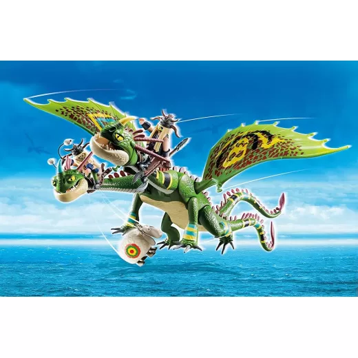 Playmobil Dreamworks Dragon Racing: Ruffnut And Tuffnut With Barf And Belch