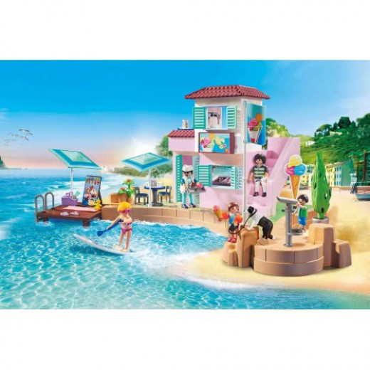 Playmobil Waterfront Ice Cream Shop, For Children Ages 4+