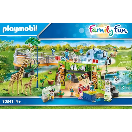 Playmobil  Large City Zoo Playset with Animals, Enclosures, Scenery, a Zook