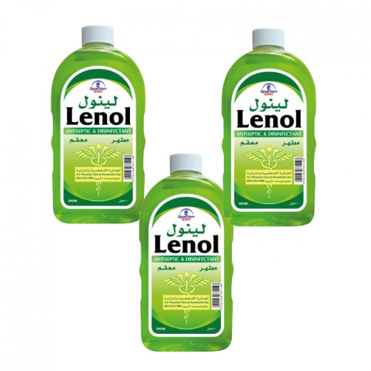 Lenol green disinfectant and disinfectant 500 ml, 3 PACKS