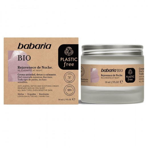 Babaria Bio Rejuvenating Night Cream 50ml Plastic Free 100% Vegan