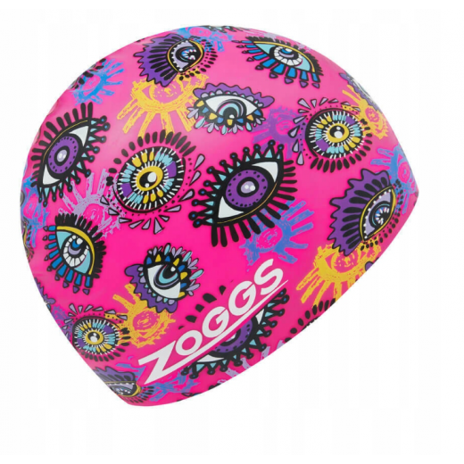 Zoggs Sea Life printed silicone swimming cap for adults