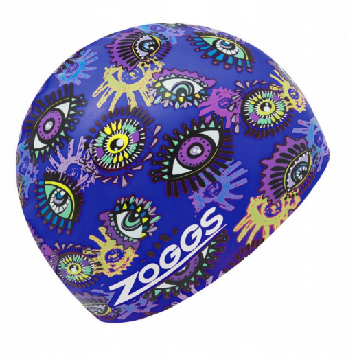 Zoggs Sea Life printed silicone swimming cap for adults