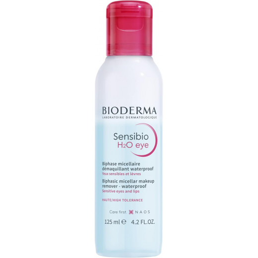 Bioderma Sensibio H2O Eyes & Lips Waterproof Micellar Makeup Remover, 125 Ml