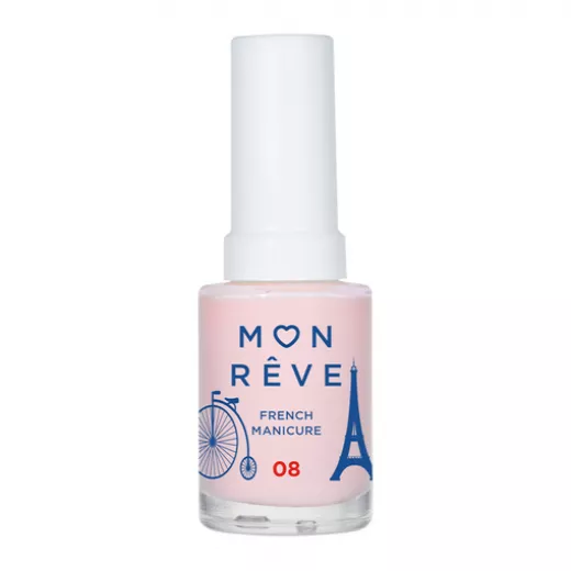 Mon Reve French Manicure Nail Polish for French Manicure 08 Sheer Rose 13ml