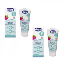 Chicco Toothpaste Strawberry Fluoride, 50 Ml, 2 Pieces