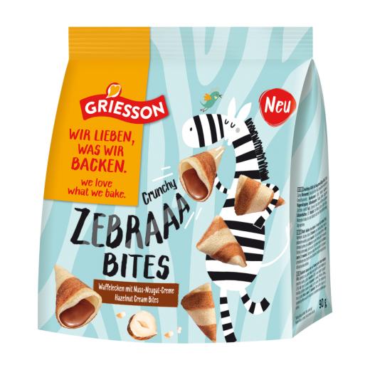 Griesson  Zebra Bites are light and crunchy wafer rolls