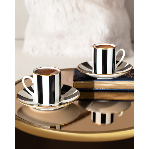 Madame Coco Lenora 4-Piece Coffee Cup Set, 90 ml