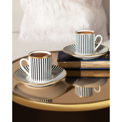 Madame Coco Lenora 4-Piece Coffee Cup Set, 90 ml