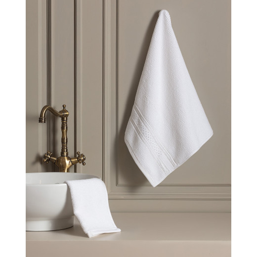 Madame Coco Alice Face Towel, White, Luxury Collection