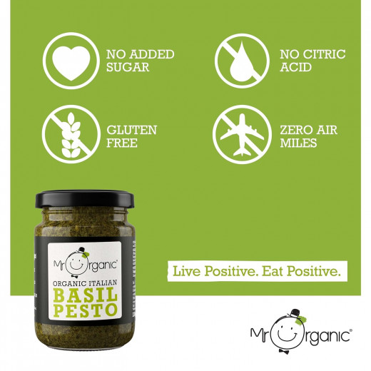 Mr Organic Delicious Mr. Basil Pesto - 130 gm