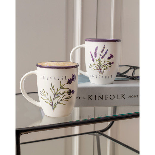 Madame Coco Lavender Jardin Grosse 2-Piece Mug Set