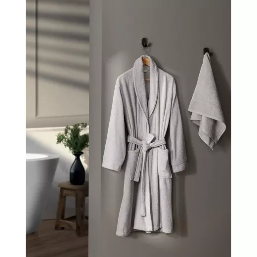 Madame Coco Avril Shawl Collar Unisex Bathrobe Set - Luxury Collection