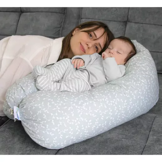 Babyjem - Flower Functional Mother & Baby Pillow - Gray