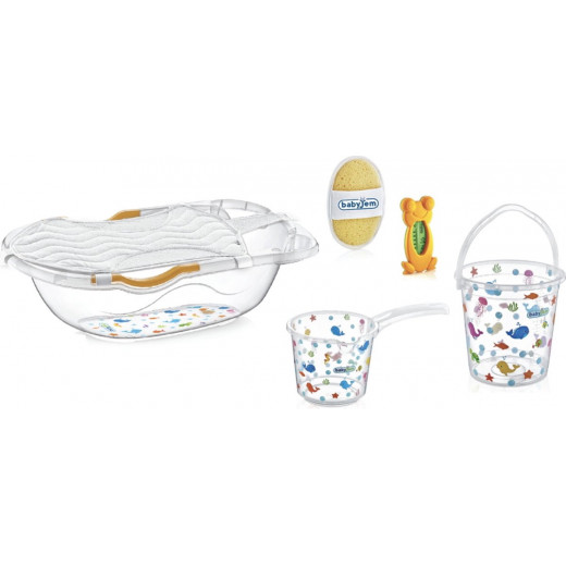 Babyjem Baby Bath Set 6pcs - White