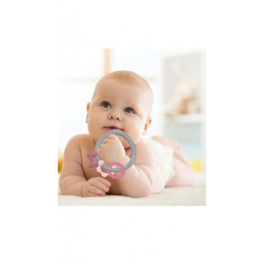 Babyjem Silicone Ring Baby Teether – Pink