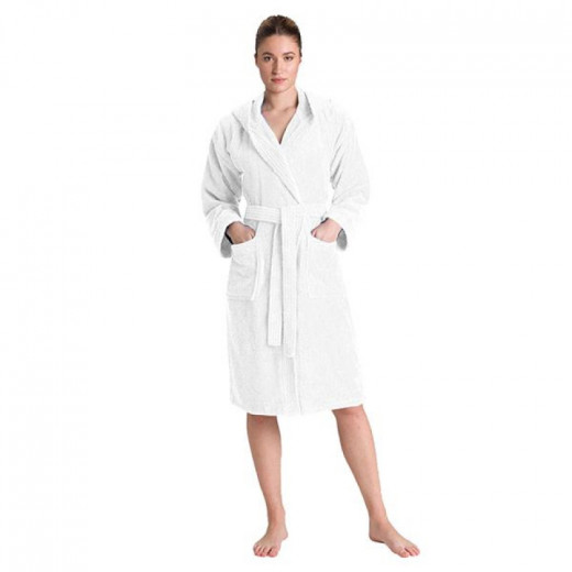 Cannon Plain Bathrobe 100% Cotton, XL, White, 1 Piece