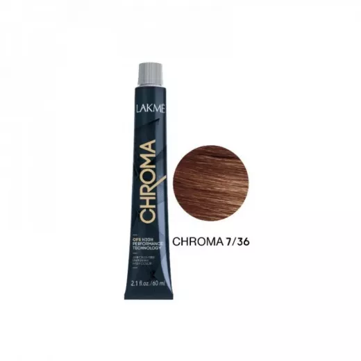 Lakme Chroma Cream Hair Color 7/36 Chestnut Gold Medium Blonde