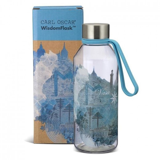 Carl Oscar Runes Wisdom Flask Water bottle 0.65 L -Turquoise