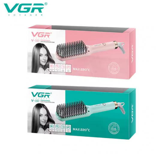 VGR Professional Hair Styling Powerful Hair Straightener Hot Comb Brush