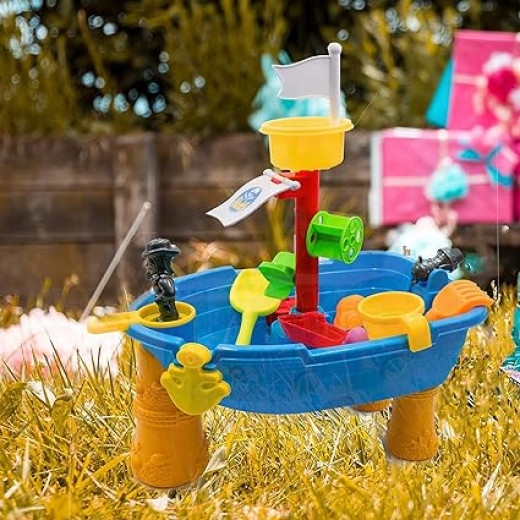 24-Piece Pirate Ship Boat Sand and Water Table Play Set