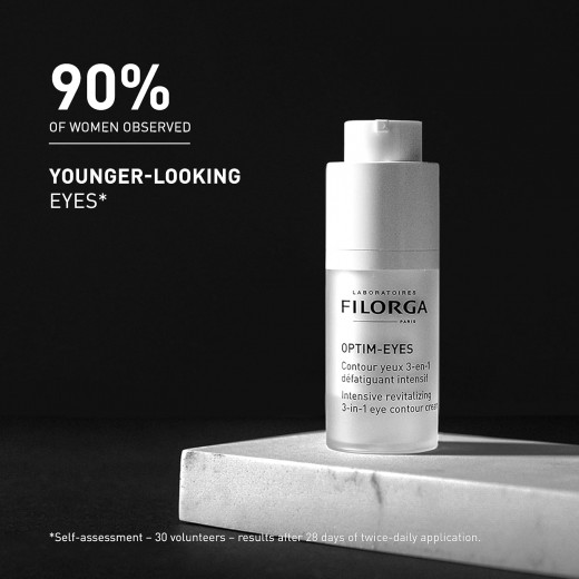 Filorga Optim-Eyes Eye Cream, Revitalizing 3-in-1 Skin Treatment for Rapid Reduction of Dark Circles 15 Ml