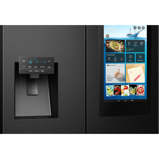 Hisense RQ759N4IBU1 Pure flat Cross Door Smart Refrigerator with Touch Display Water and Ice Dispenser, Metal Cooling