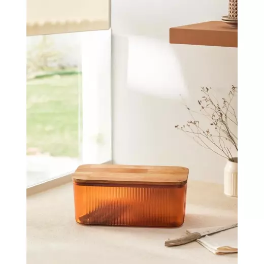 Madame Coco Eolya Wooden Bread Box with Lid